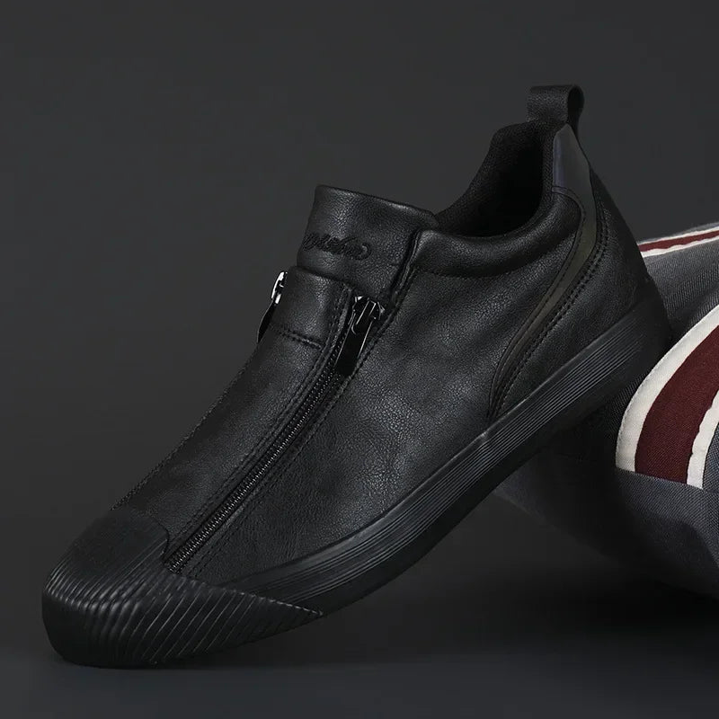 Zapatillas Hombre Casual con Cremallera Ajuste Cómodo