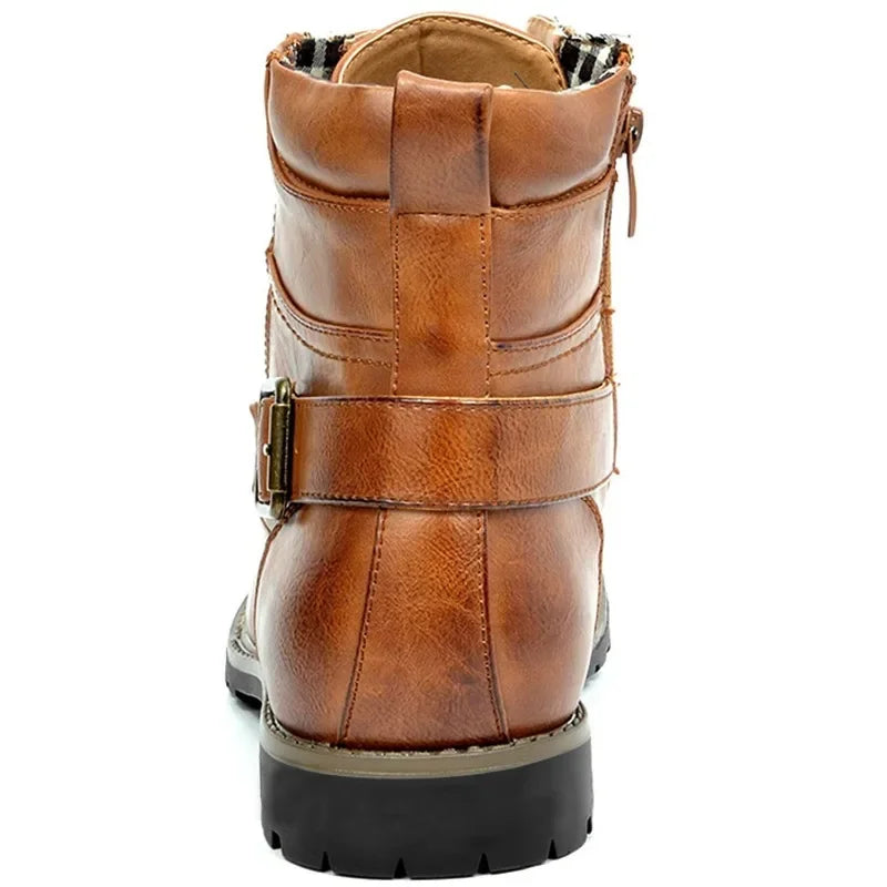 Botines hombre de cuero con cordones cómodos estilo urbano