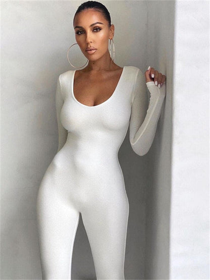 Body Mujer Ajustado Catsuit Elasticidad Alta