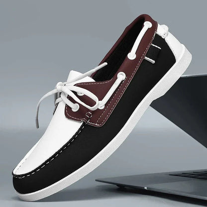 Mocasines Hombre de Lona Suela de Goma Estilo Slip-On