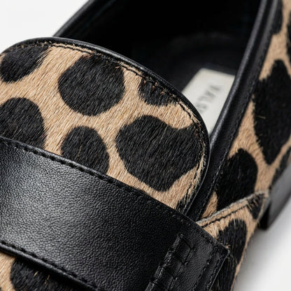 Mocasines Mujer Animal Print Tira Ajustable
