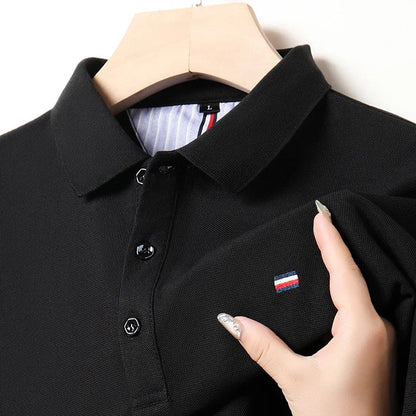 Polo hombre algodón cuello tradicional corte regular