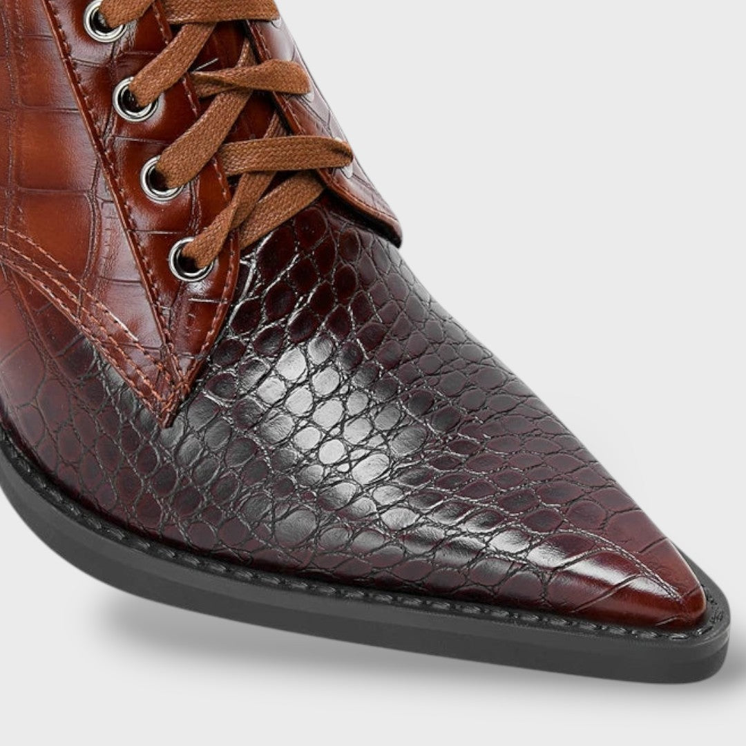 Botas Mujer Estilo Cowboy con Cordones