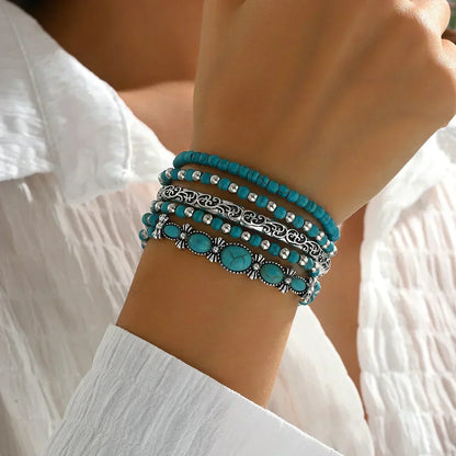 Pulsera Mujer de Varias Vueltas Ajustable Elegante