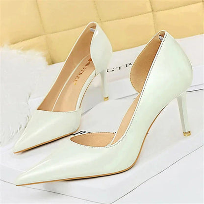 Zapatos Mujer Tacón Alto Detalle Cut-out Elegante