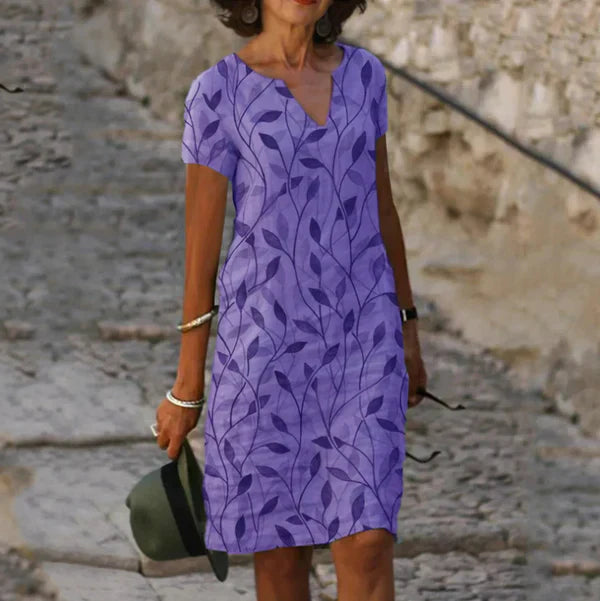 Vestido Verano Mujer Fresco Escote en V