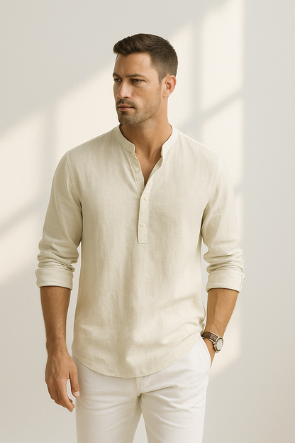 Camisa Hombre Oversize de Lino Transpirable - Mavetta