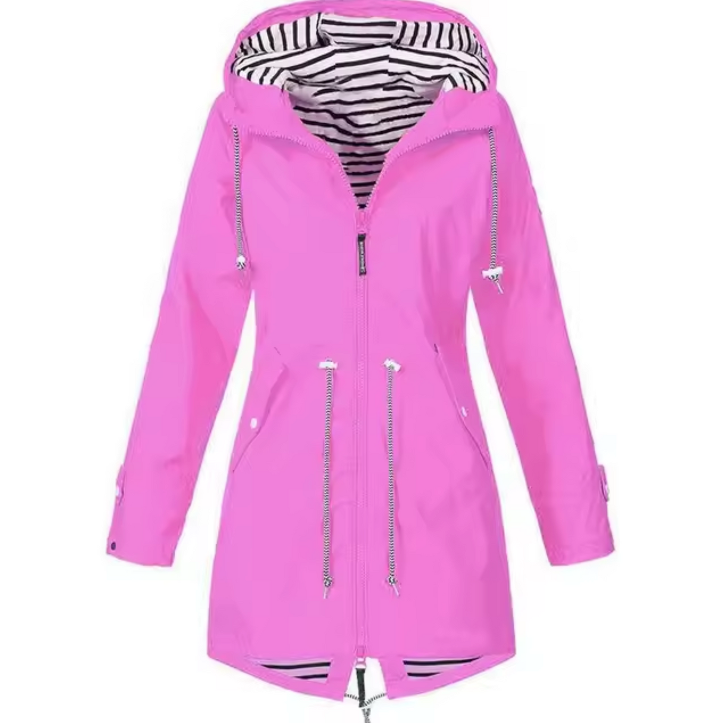 Abrigo Mujer Impermeable con Capucha Ajuste Regular