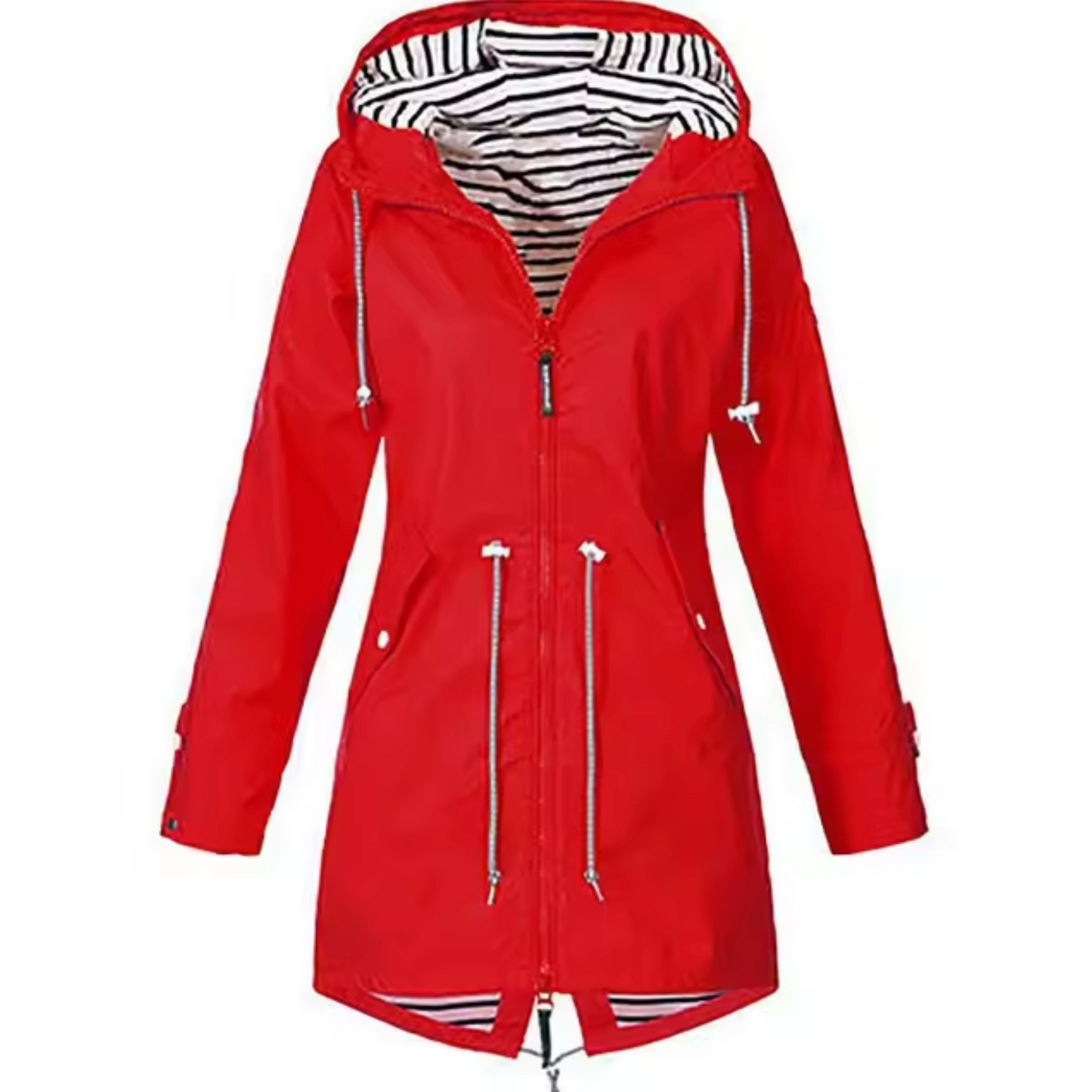 Abrigo Mujer Impermeable con Capucha Ajuste Regular