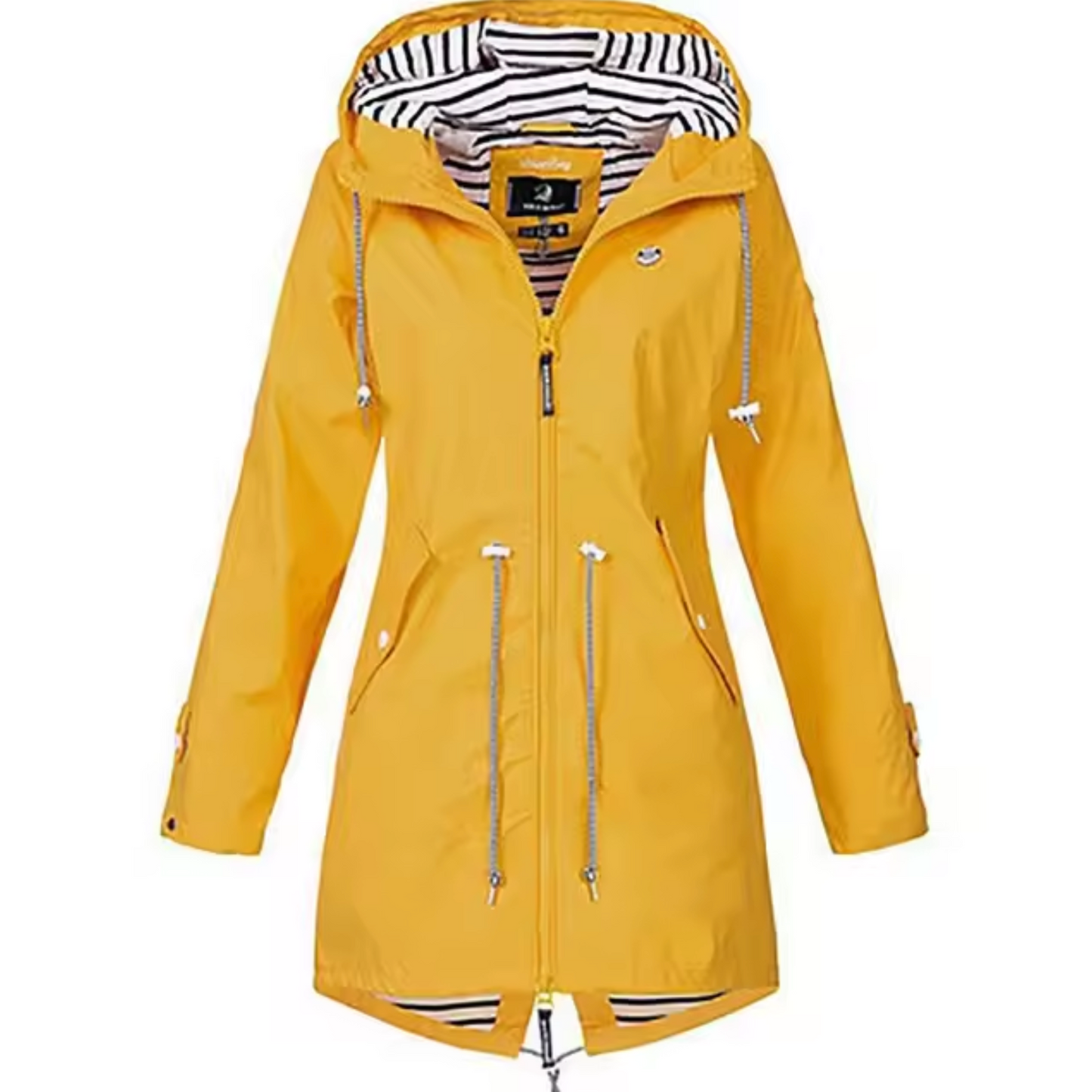 Abrigo Mujer Impermeable con Capucha Ajuste Regular