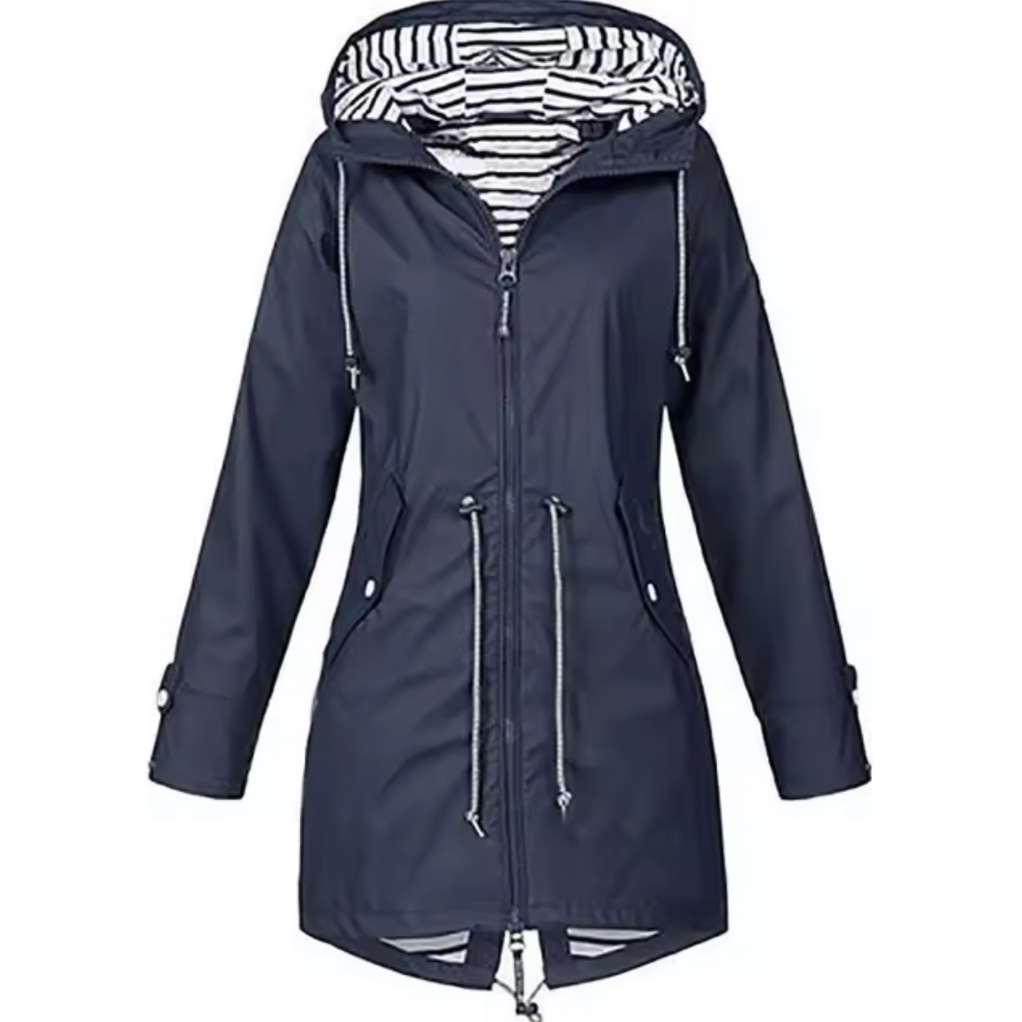Abrigo Mujer Impermeable con Capucha Ajuste Regular