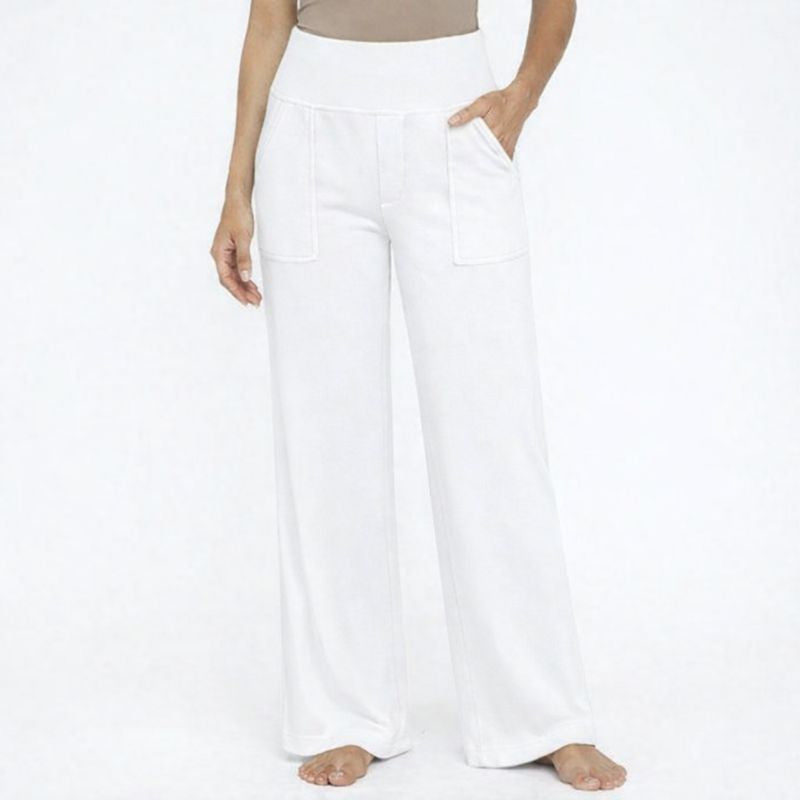 Pantalones Mujer de Pierna Ancha Cintura Alta