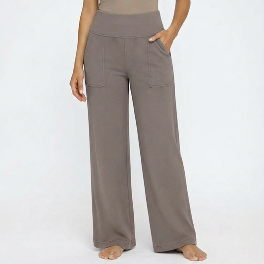 Pantalones Mujer de Pierna Ancha Cintura Alta - Mavetta