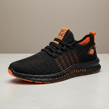 Zapatillas Running Hombre Knit Cordones Suela Gruesa Perforada