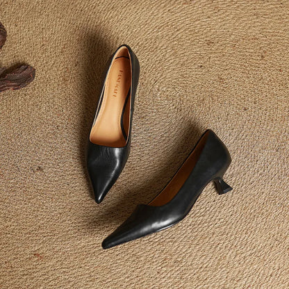Zapatos Mujer Tacón Clásico Piel Transpirable