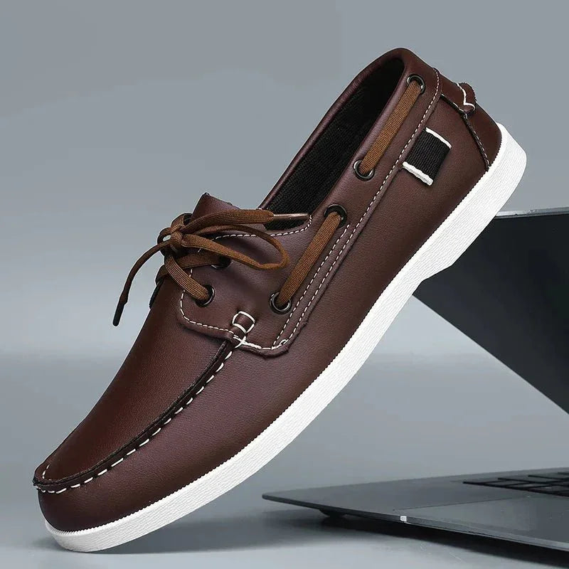 Mocasines Hombre de Lona Suela de Goma Estilo Slip-On