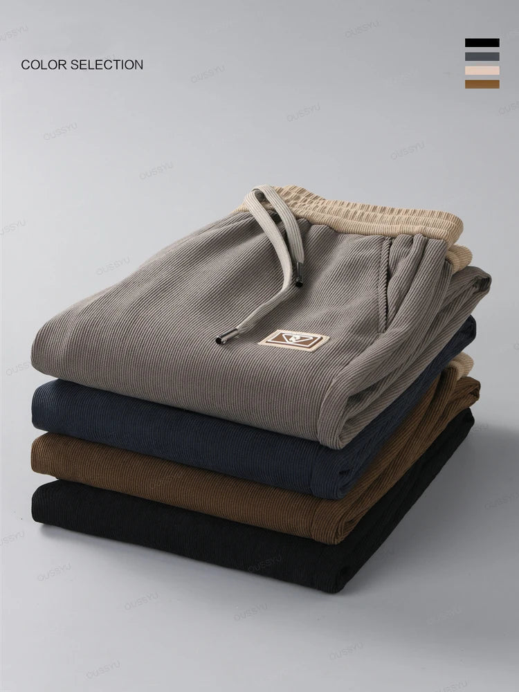 Pantalones Jogger Hombre de Pana Comodos Ajuste Regular