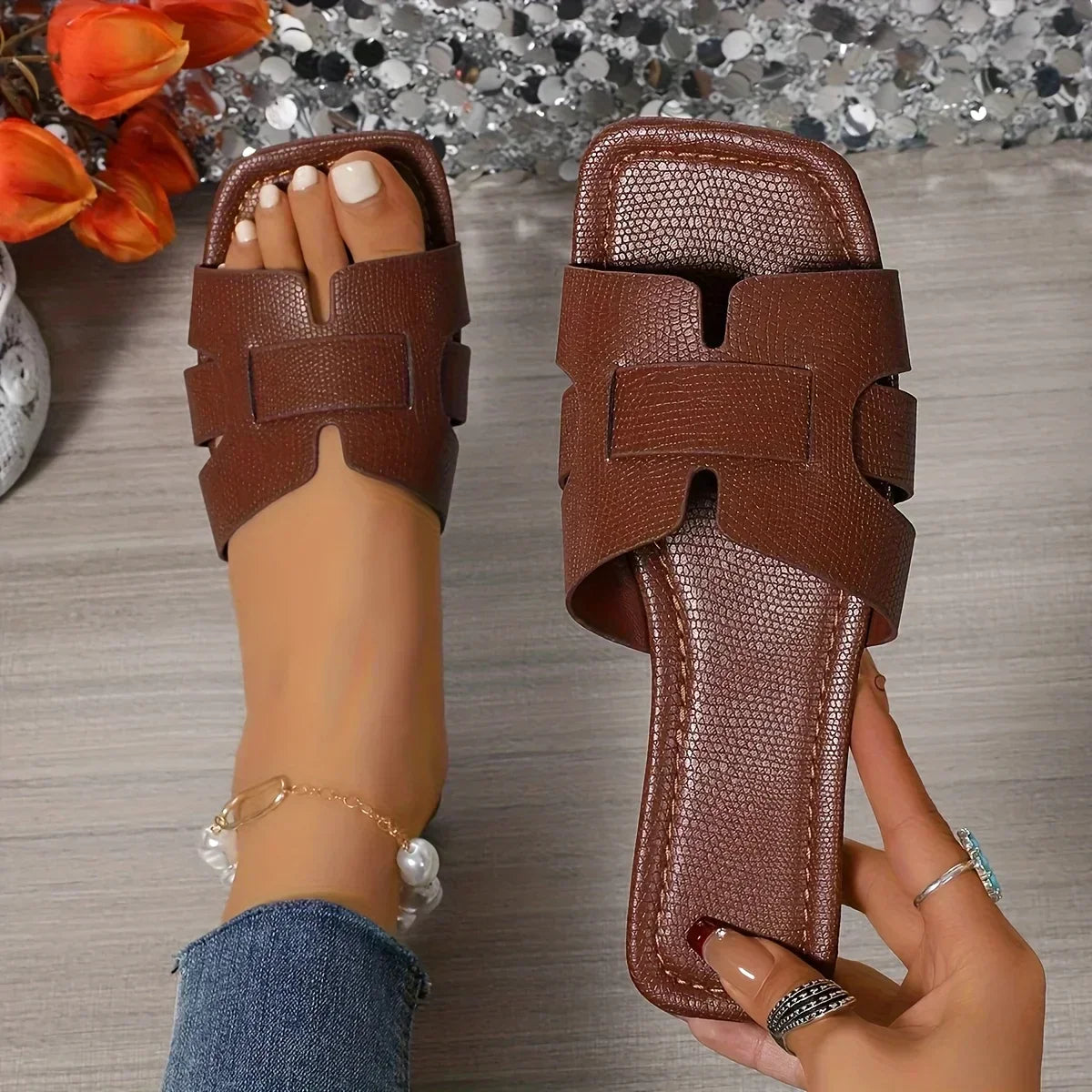 Sandalias Slides Unisex Diseño Valencia