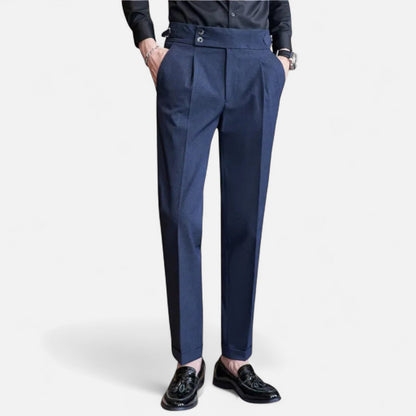 Pantalones Hombre Elegantes Estilo Inglés Ajuste Fino