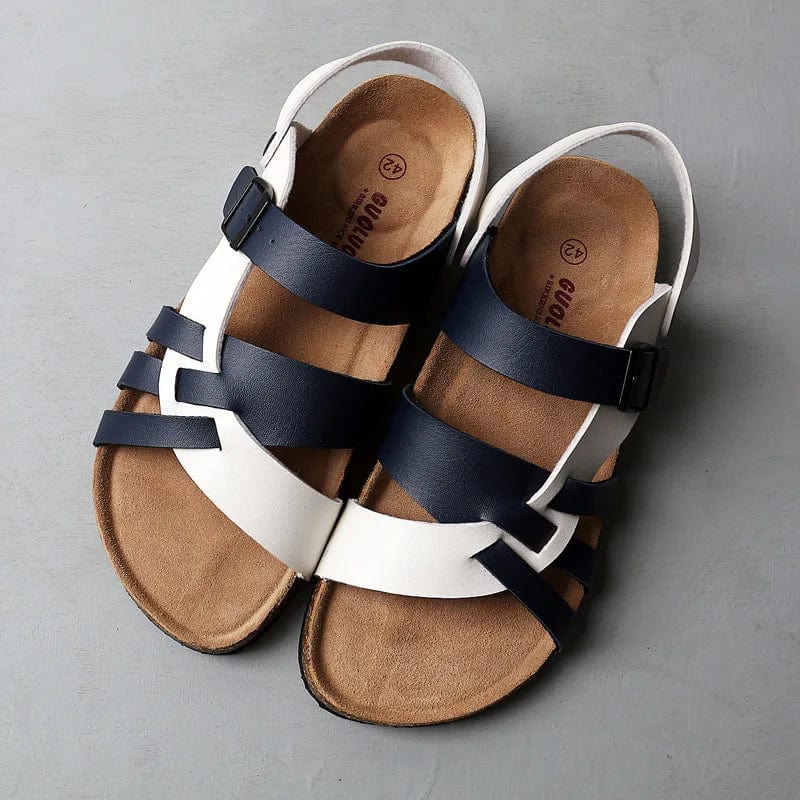 Sandalias Hombre de Piel Ortopédicas Confort