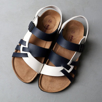 Sandalias Hombre de Piel Ortopédicas Confort