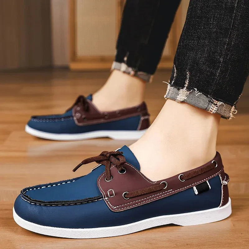 Mocasines Hombre de Lona Suela de Goma Estilo Slip-On
