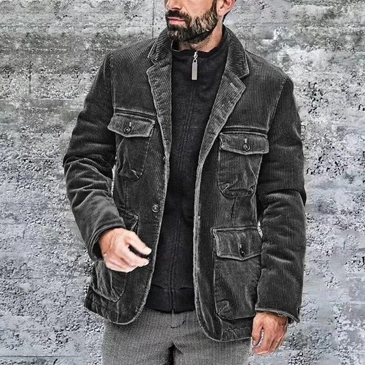 Chaqueta Hombre de Pana Robusta con Bolsillos Funcionales - Mavetta