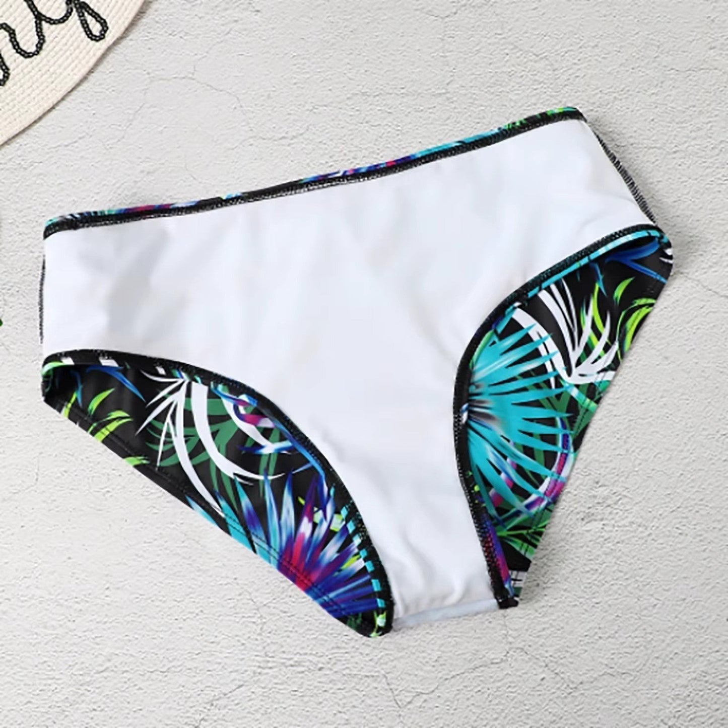 Bikini Mujer Cintura Alta Tirantes Estampado Tropical