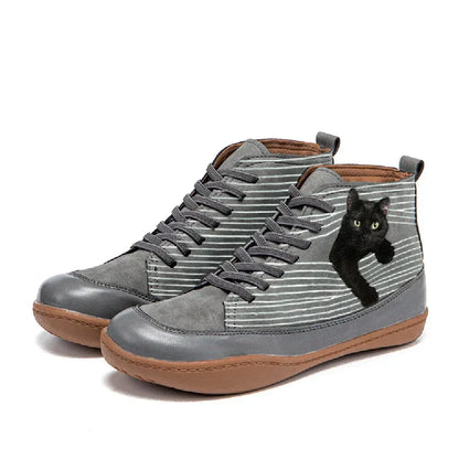 Botines Mujer Diseño Gato Casual Comodos Otono Invierno - Mavetta