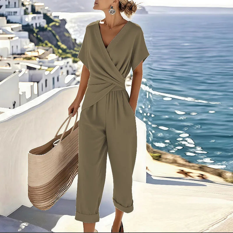 Conjunto dos piezas mujer elegante corte recto