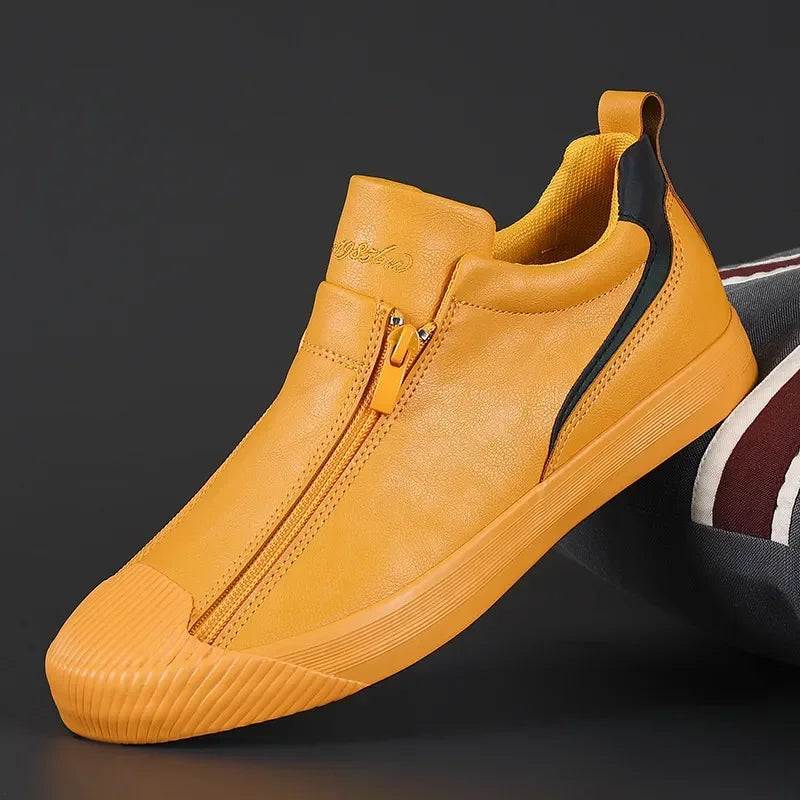 Zapatillas Hombre Casual con Cremallera Ajuste Cómodo