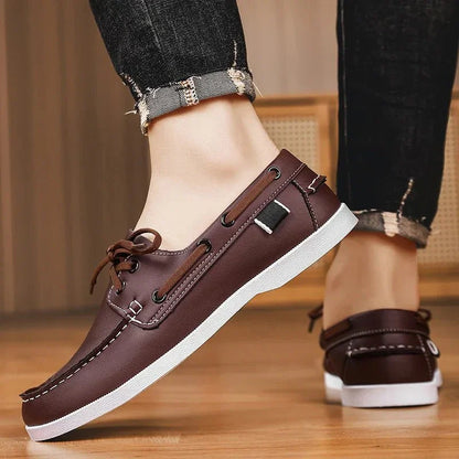 Mocasines Hombre de Lona Suela de Goma Estilo Slip-On