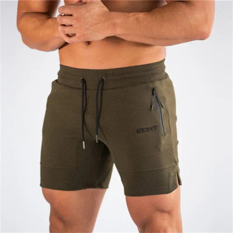 Pantalones cortos hombre deportivos con bolsillos y cordón ajustable