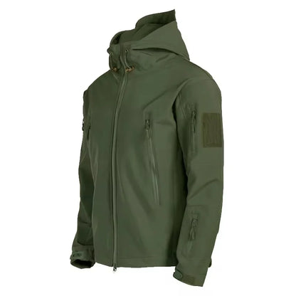 Chaqueta táctica hombre con capucha y bolsillos funcionales