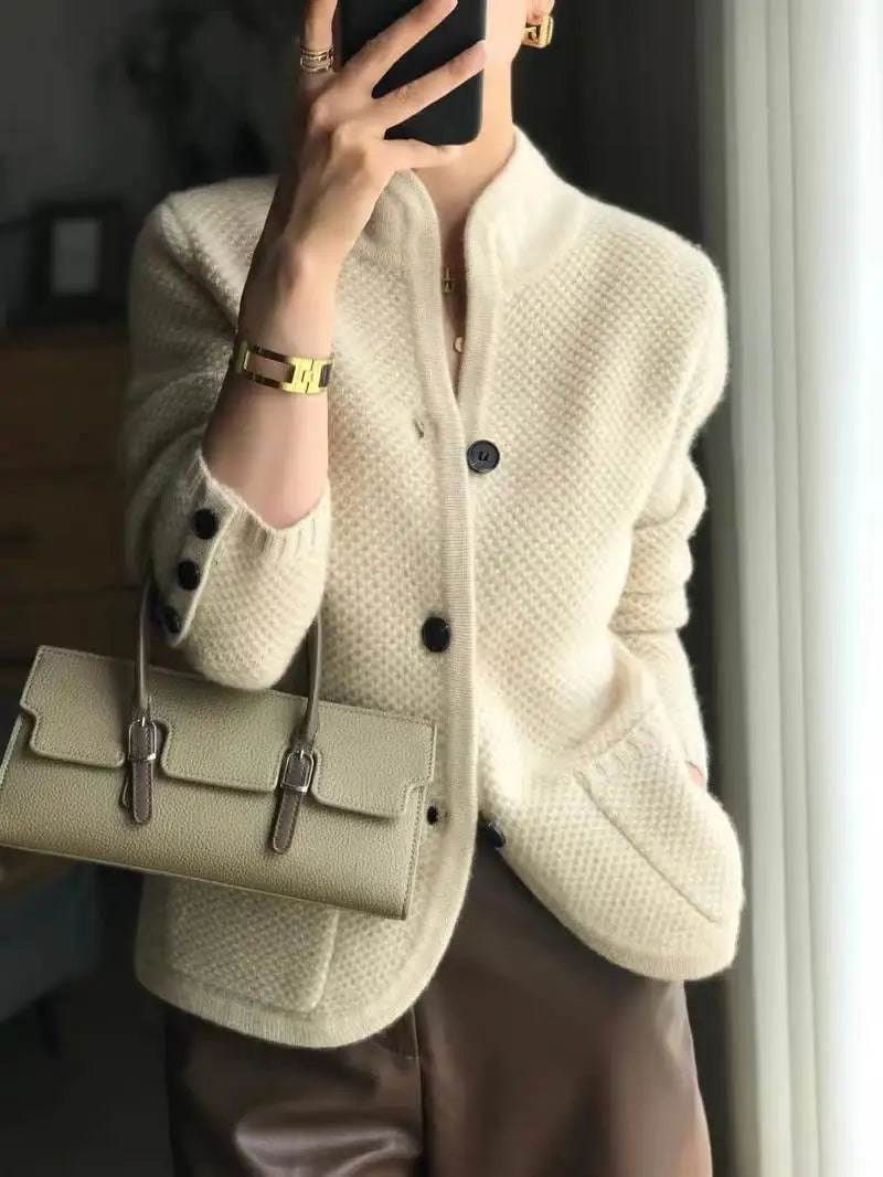 Chaqueta Mujer Elegante Ajuste Clásico