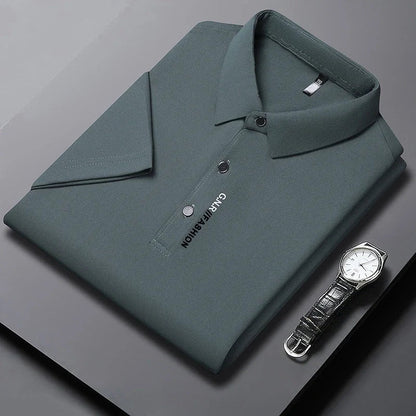 Polo Hombre Algodón Cuello Refinado Cierre Botones