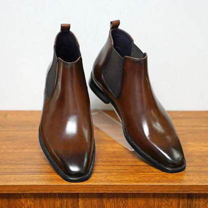Botas Chelsea Hombre de Cuero Ajuste Clásico