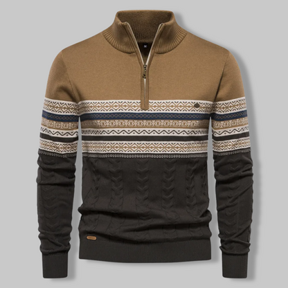 Suéter Hombre con Cremallera Cuarto Diseño Noruego