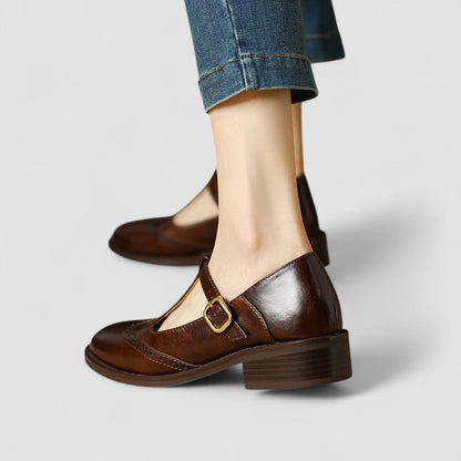 Zapatos Merceditas Mujer Hebilla Tacón Bajo Primavera
