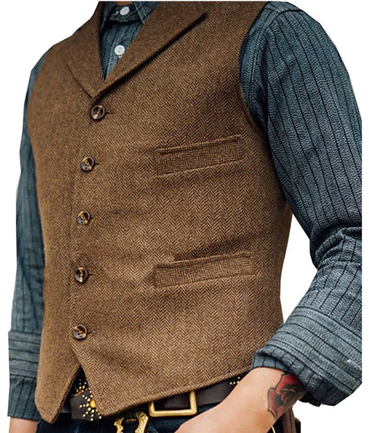 Chaleco Hombre Clasico Corte Entallado Estilo Vintage - Mavetta