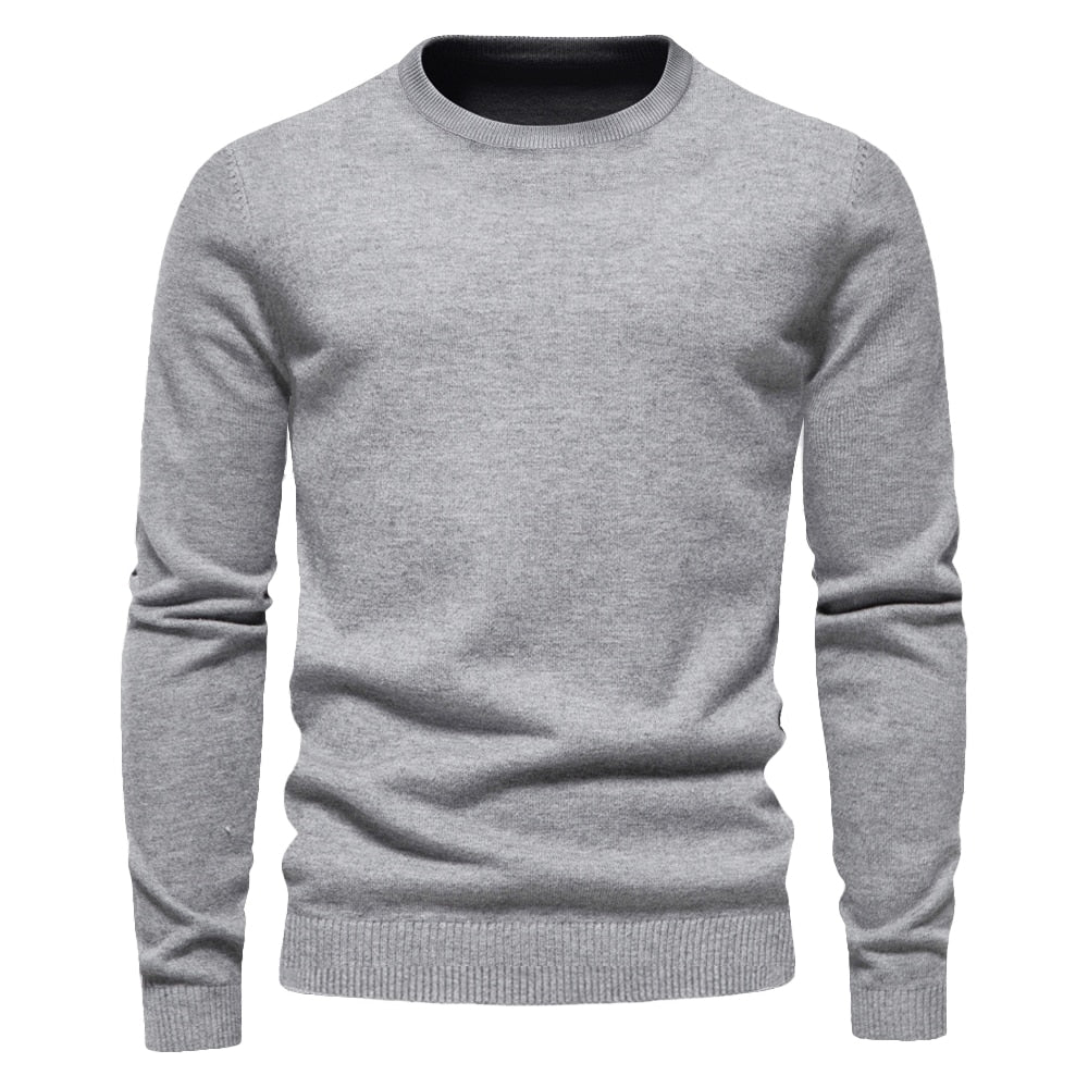 Suéter Hombre Casual de Punto Suave Ajuste Regular