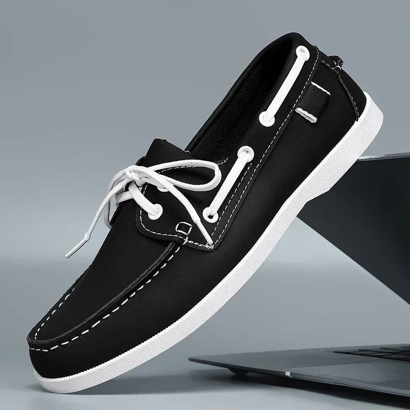 Mocasines Hombre de Lona Suela de Goma Estilo Slip-On