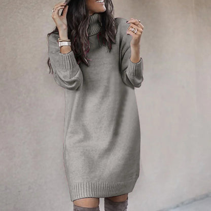 Vestido Suéter Mujer Casual Tejido Invierno