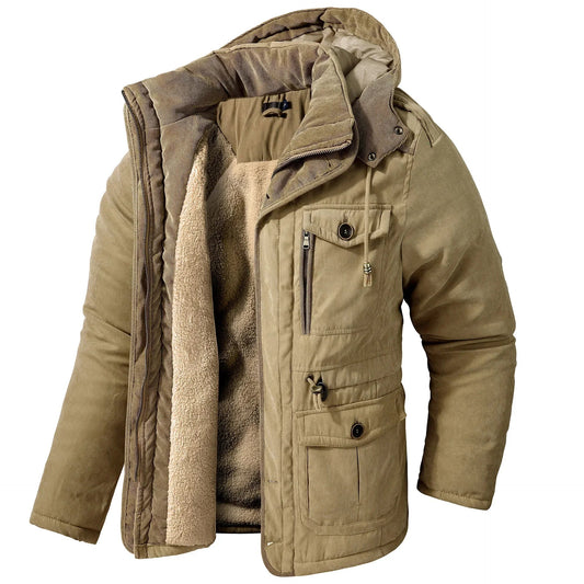 Abrigo Hombre Acolchado Grueso Invierno con Capucha - Mavetta
