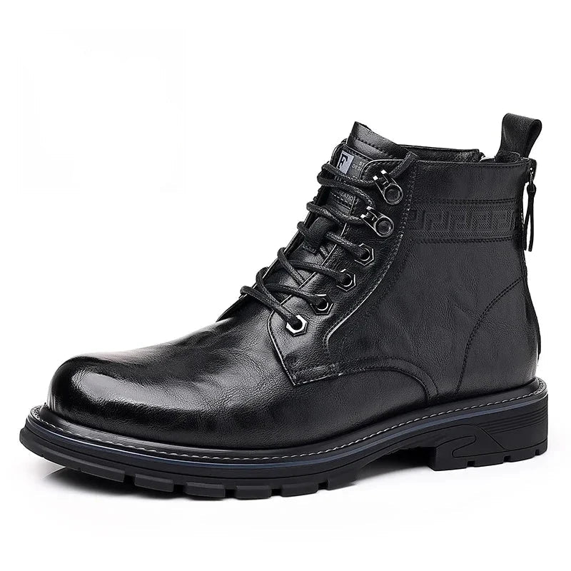 Botines hombre de piel con cordones estilo oficina elegante