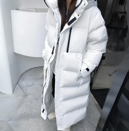 Abrigo Mujer Acolchado Maxi con Capucha Corte Oversize - Mavetta