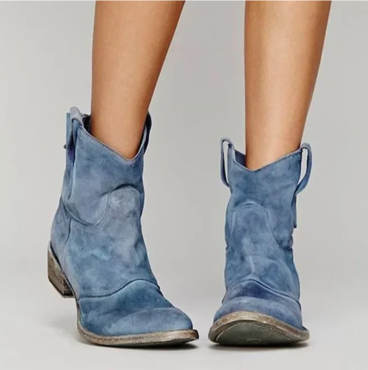Botas Mujer de Cuero Salvaje Estilo Oeste