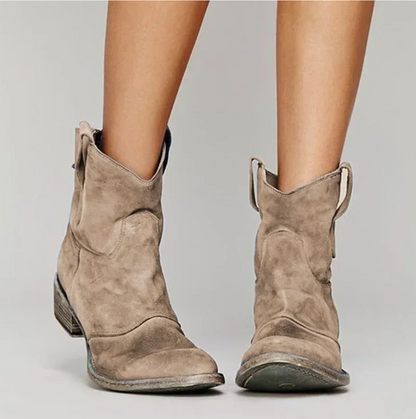 Botas Mujer de Cuero Salvaje Estilo Oeste - Mavetta