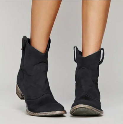 Botas Mujer de Cuero Salvaje Estilo Oeste