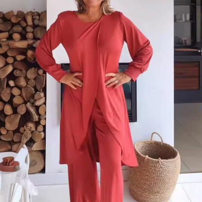 Conjunto Mujer de Dos Piezas Túnica y Pantalón Ancho